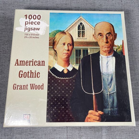 American Gothic 1000 Piece Jigsaw Puzzle Flame Tree Studios Factory Sealed - Picture 1 of 7